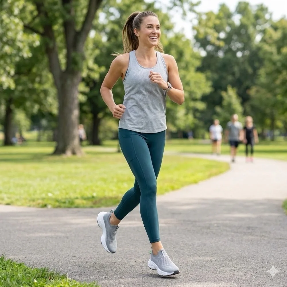 GAIAM Light Gray Knit Sneakers